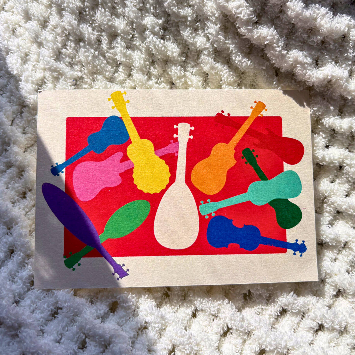 Ukulele-Themed Stickers & Postcards