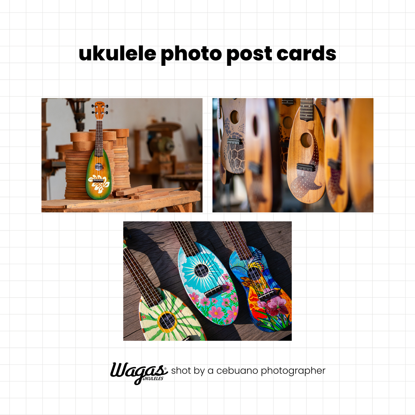 Ukulele-Themed Stickers & Postcards