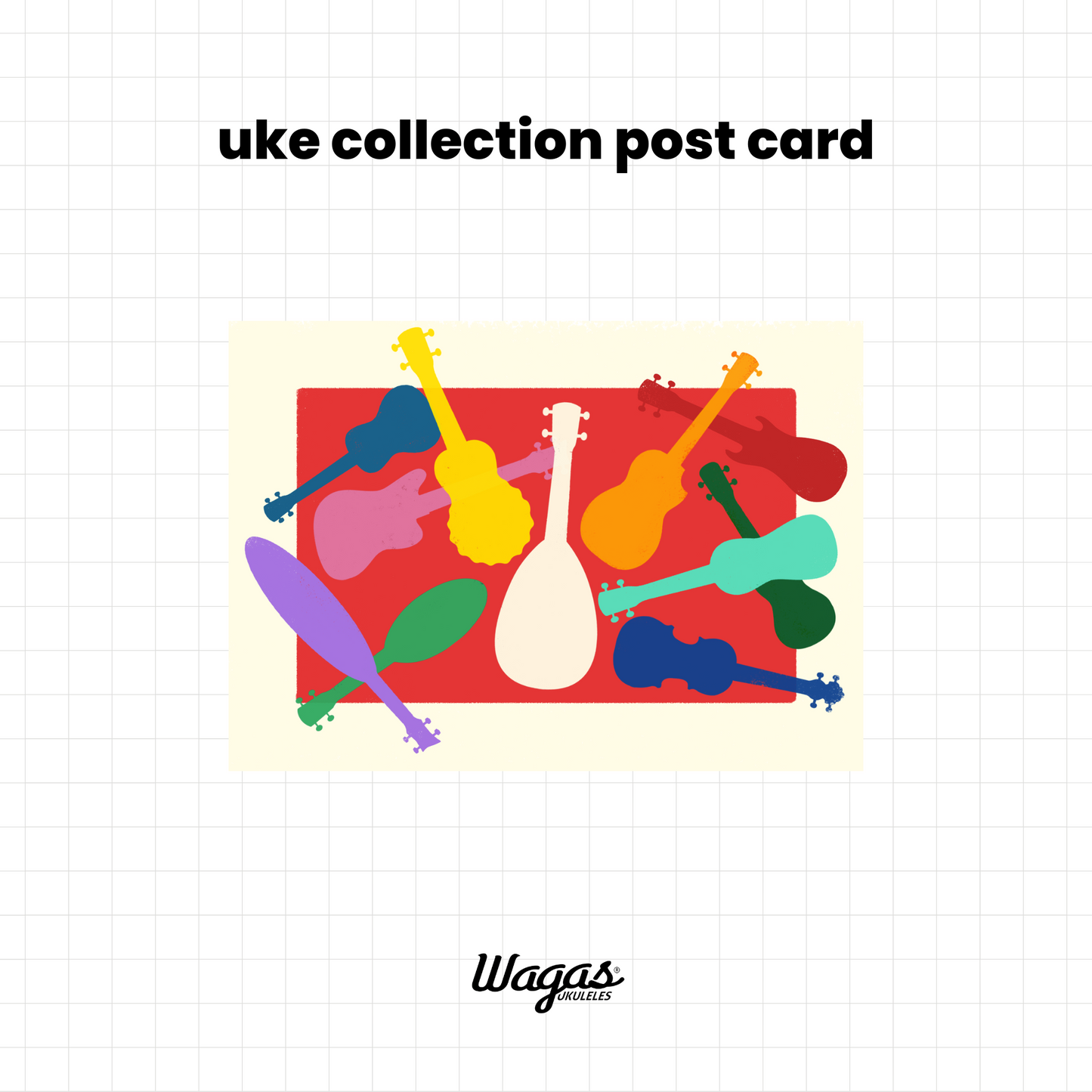 Ukulele-Themed Stickers & Postcards